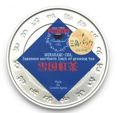 村上茶　雪国紅茶(ティーバッグ缶)